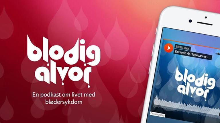 "Blodig alvor" - en podkast om livet med blødersykdom som Hemofili A, Hemofili B eller von Willebrands sykdom.